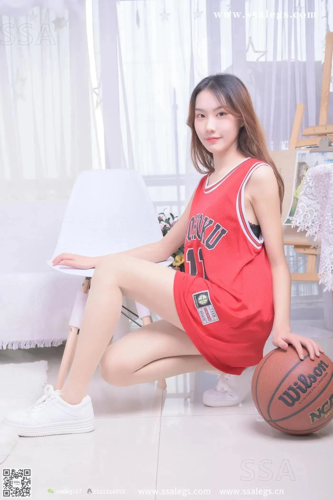 [SSA丝社]超清写真 NO.324 素素小姐姐放假在家陪你玩篮球(上) [80P]插图2